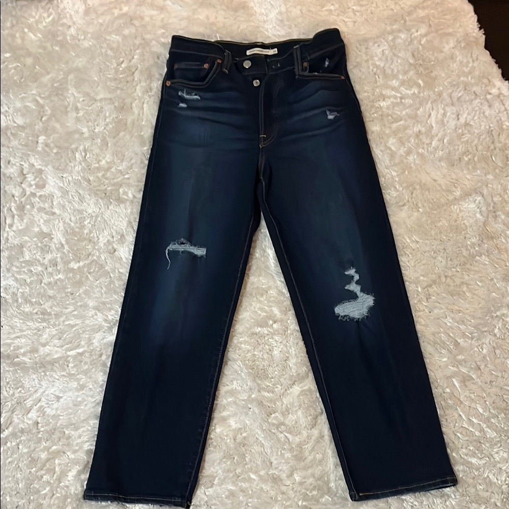 Levi’s Ribcage Straight Ankle Like New Jeans Distressed